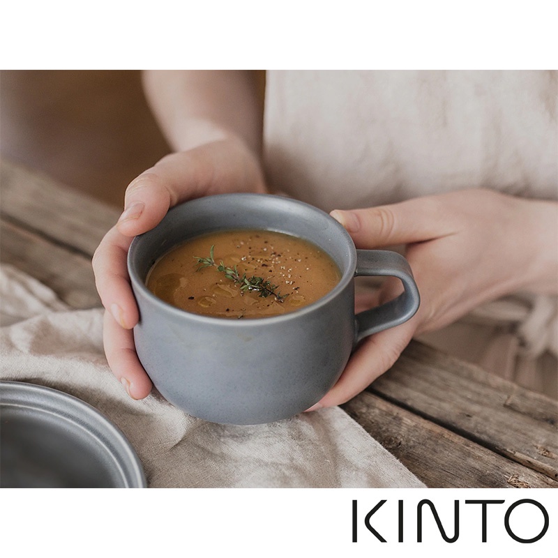 KINTO FOG系列寬口馬克杯( 320ml 灰白 深灰 日本製 湯杯 )