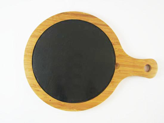 石板竹PIZZA板-圓33*24*1.5cm