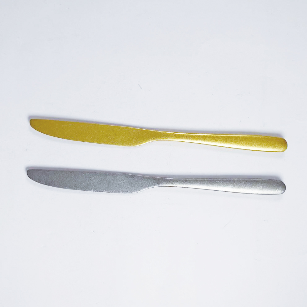 古銅金簡約主餐刀