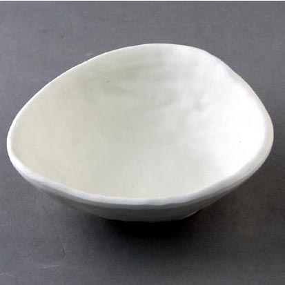 陶面不規則碗 白 13*4.4cm