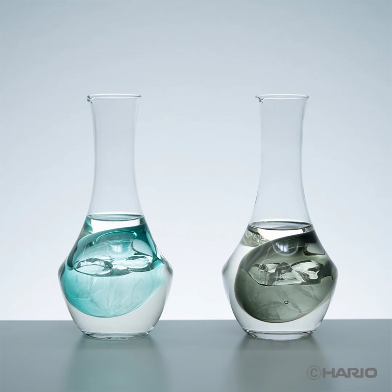 Hario 手工森韻清酒冷酒瓶(藍綠)