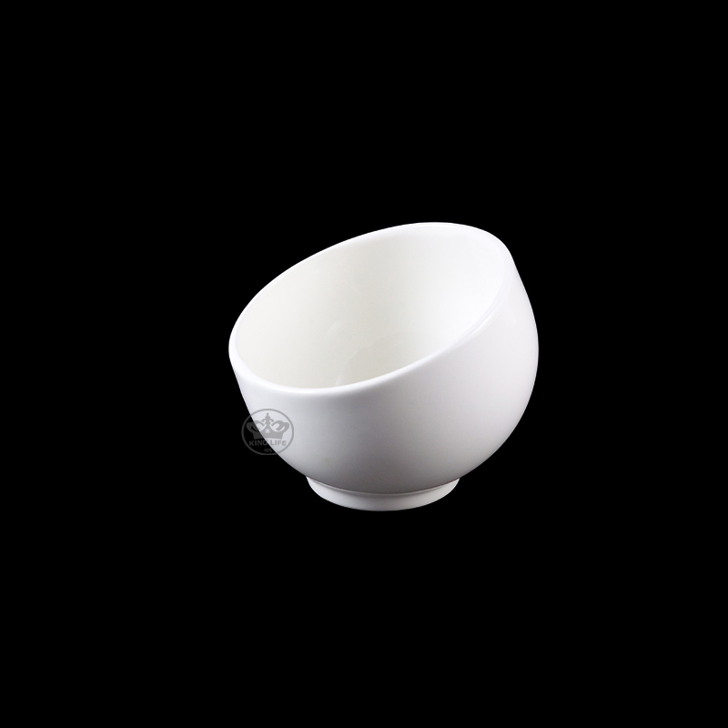 大同磁器 象牙強化 斜口碗 S001(11x11xH10cm)