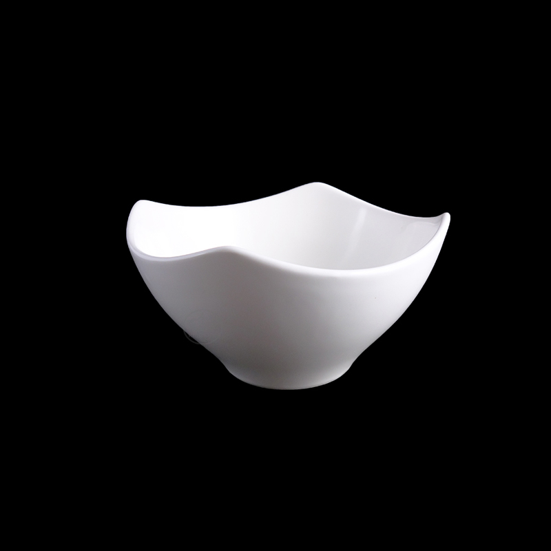 大同磁器 象牙強化 方角圓深缽 S001(20.3x20.3xH11.5cm)