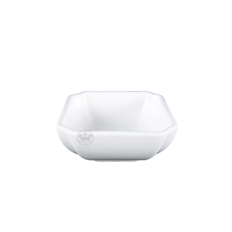 大同磁器 象牙強化 角盤 S001(7.7x7.7xH3.4cm)