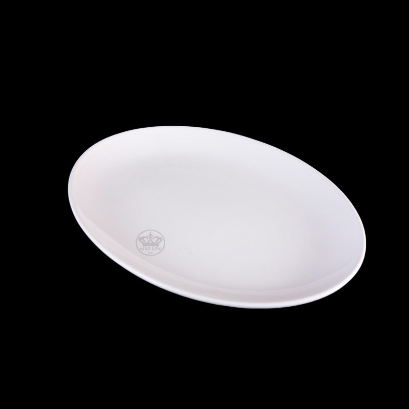 大同磁器 象牙強化 12型 10吋長皿 S001(26.3x19xH3cm)