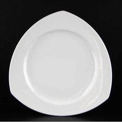 大同磁器 象牙強化 三角內圓皿  S001(29.2x29.2xH2.8cm)