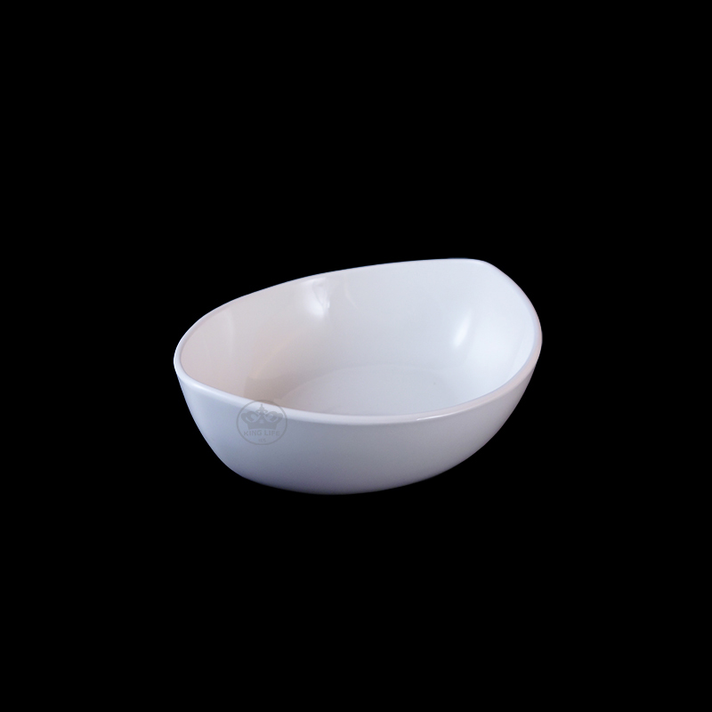 大同磁器 象牙強化 橢圓翹碗 S001(17.5x14.5xH7.5cm)