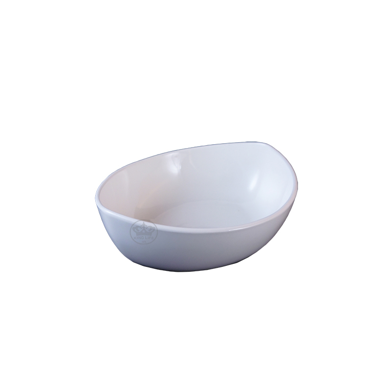 大同磁器 象牙強化 橢圓翹碗 S001(17.5x14.5xH7.5cm)