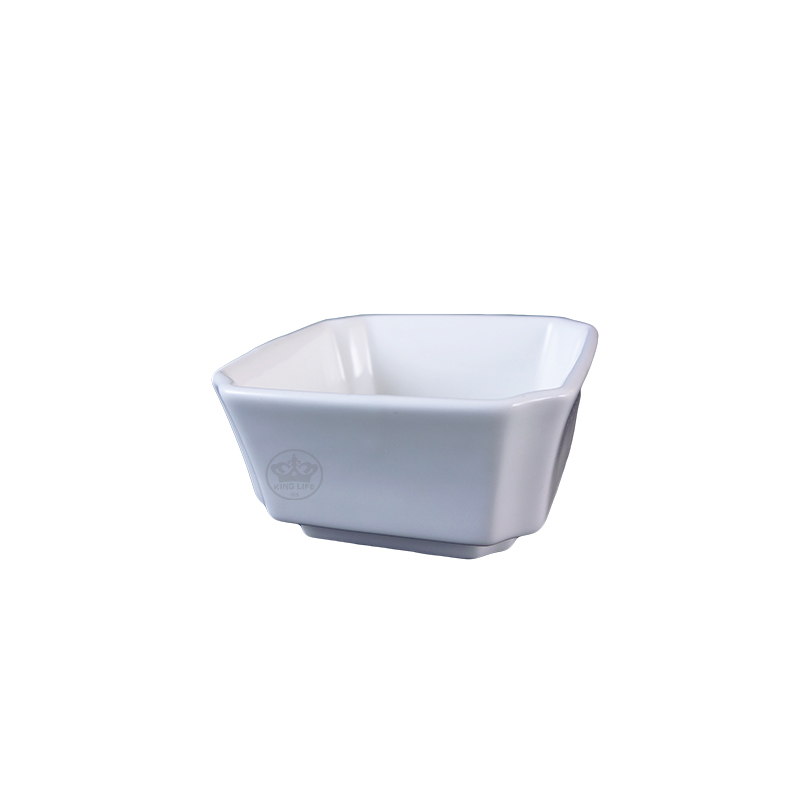 大同磁器 象牙強化 四角深缽 S001(7.7x7.7xH4cm)