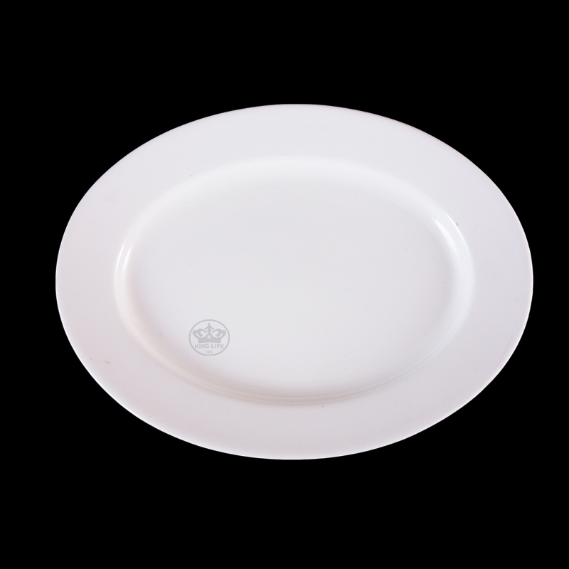 大同磁器 象牙強化 12吋長皿 S001(31.5x22.8xH3cm)