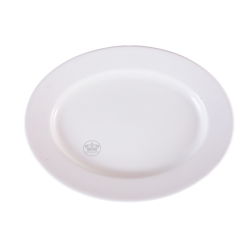 大同磁器 象牙強化 12吋長皿 S001(31.5x22.8xH3cm)
