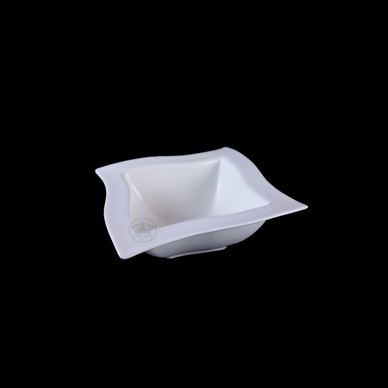 大同磁器 象牙強化 旋形寬邊碗公 S001(17x17xH6.6cm)