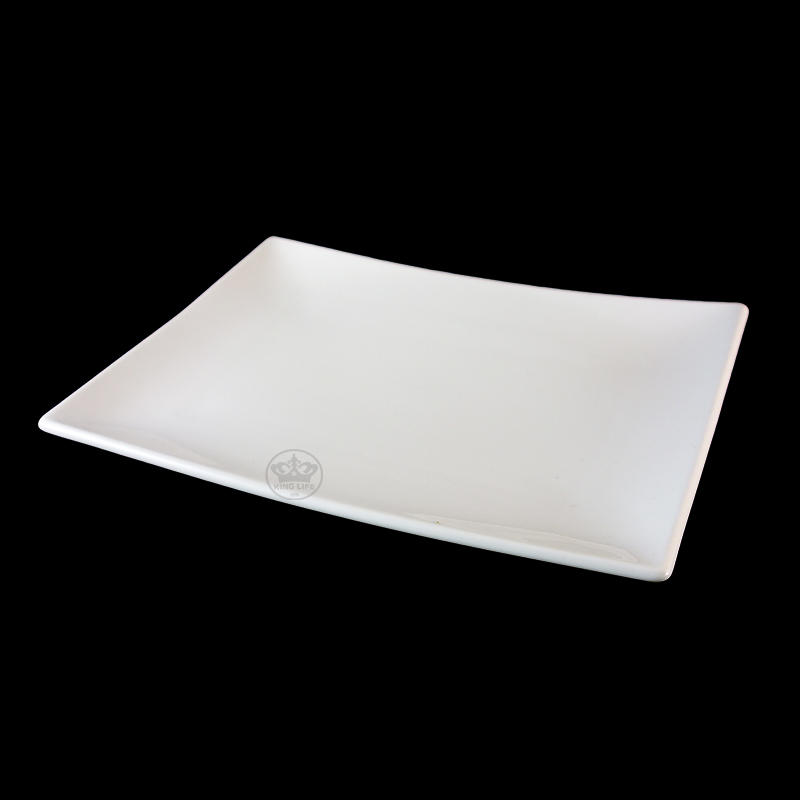 大同磁器 象牙強化 長方皿 S001(34x23xH3cm)