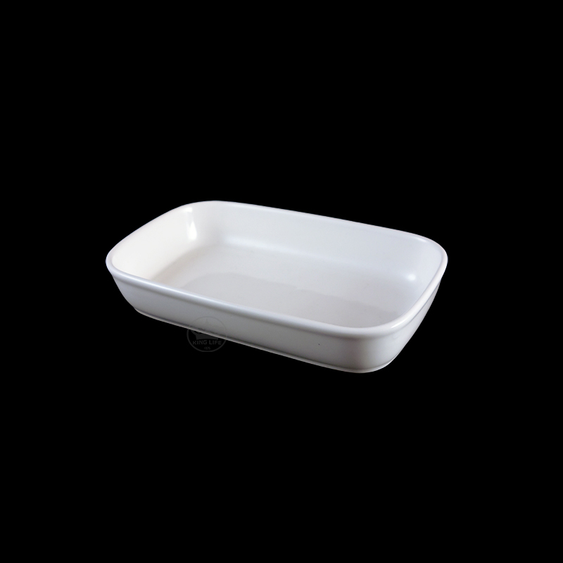 大同磁器 象牙強化長方點心.烤盤 S001(16.7x10.5xH3cm)