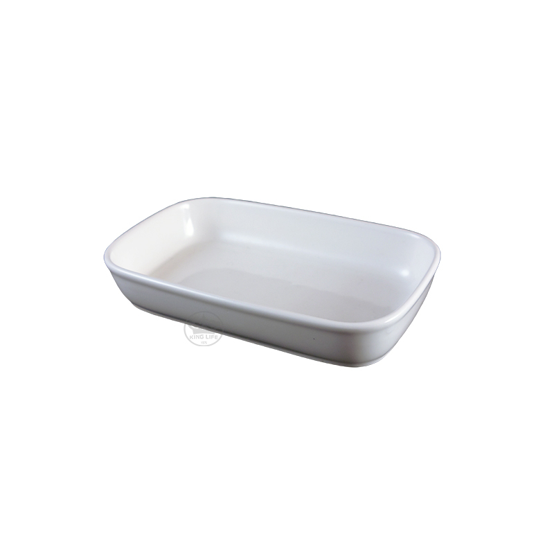 大同磁器 象牙強化長方點心.烤盤 S001(16.7x10.5xH3cm)