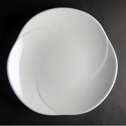 大同磁器 象牙強化 6.5吋花形圓皿 S001(16.5x16.5xH2.7cm)