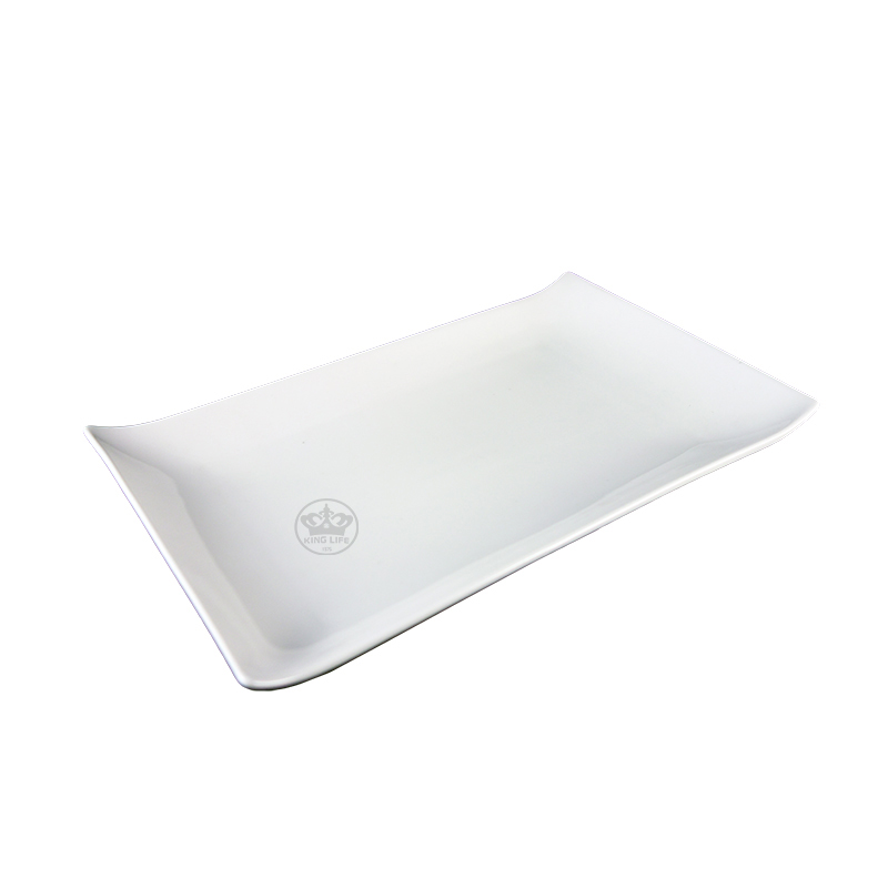 大同磁器 象牙強化 長方盤(大) S001(28x18xH2.5cm)