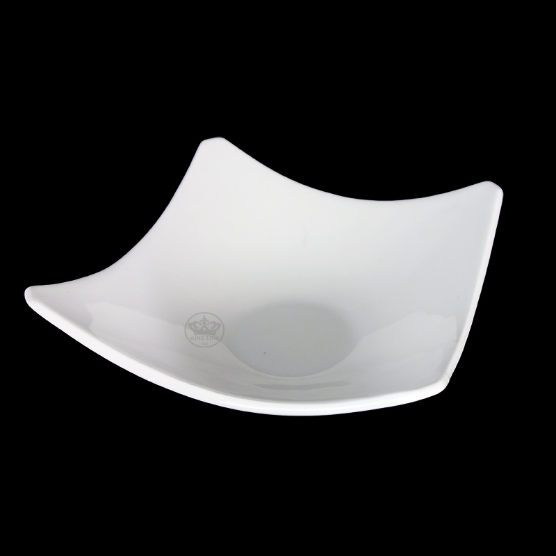 大同磁器 象牙強化 角型深缽(加大) S001(30x30xH11cm)