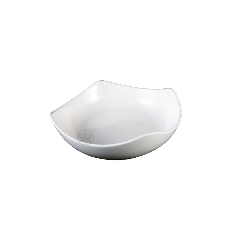 大同磁器 象牙強化 方角圓深缽 S001(14.6x14.6xH4.9cm)