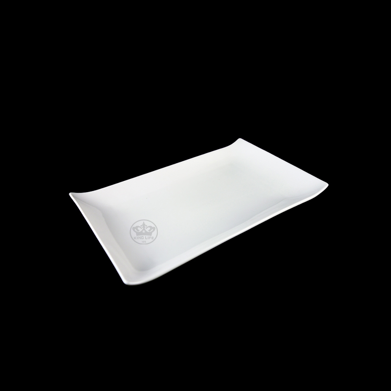 大同磁器 象牙強化 長方盤(小) S001(23x14xH2.5cm)