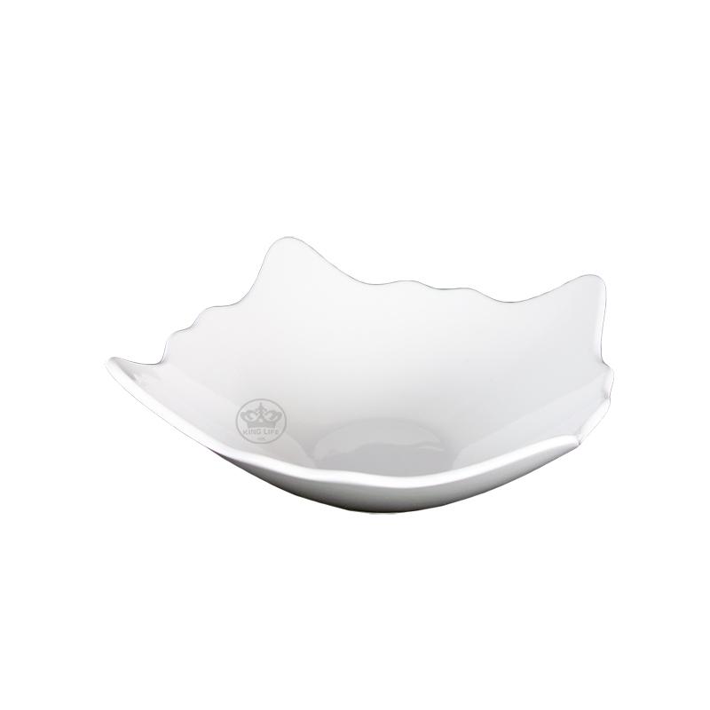 大同磁器 象牙強化 角型深缽/花邊(大) S001(26.7x26.7xH11cm)