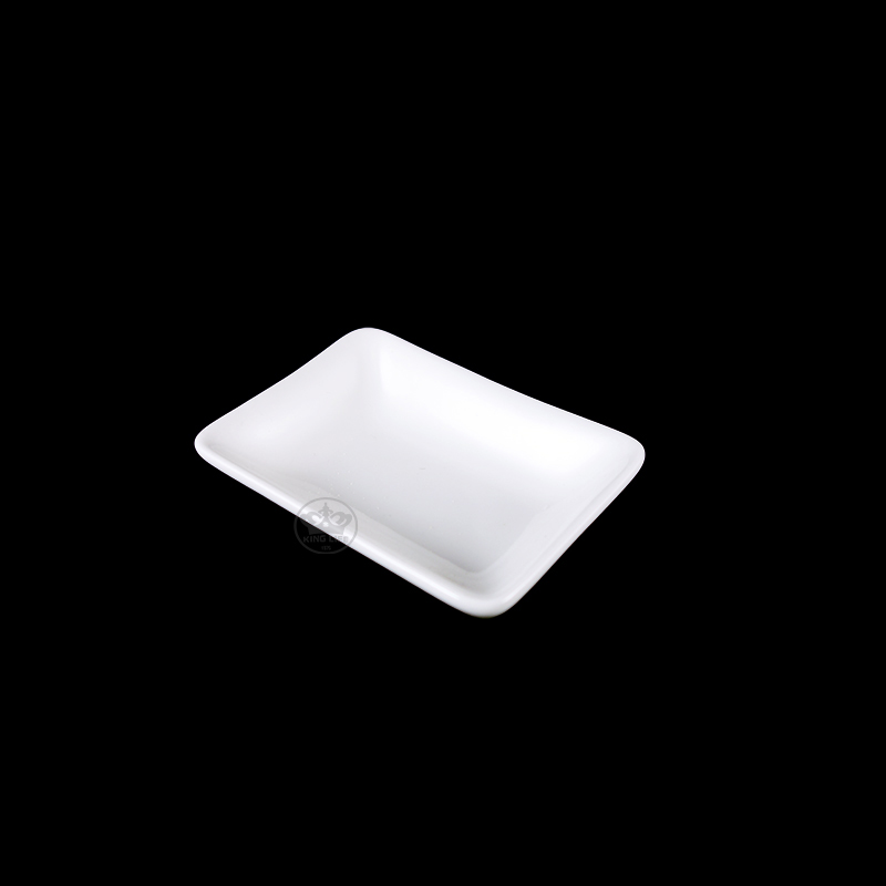 大同磁器 象牙強化 長方醬油碟 S001(9 6.5 H2.4cm)