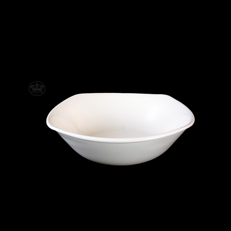 大同磁器 象牙強化四邊深碗 S001(17x17xH6.1cm)