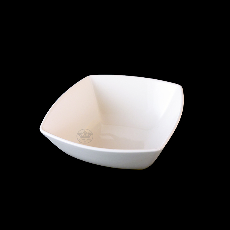 大同磁器 象牙強化 方形深缽 S001(19x19xH6.9cm)