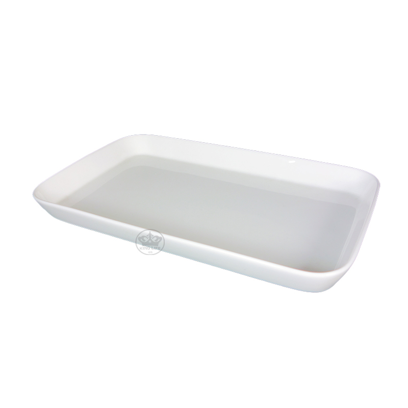 大同磁器 象牙強化 長方盤 S001(33.5x21xH3cm)