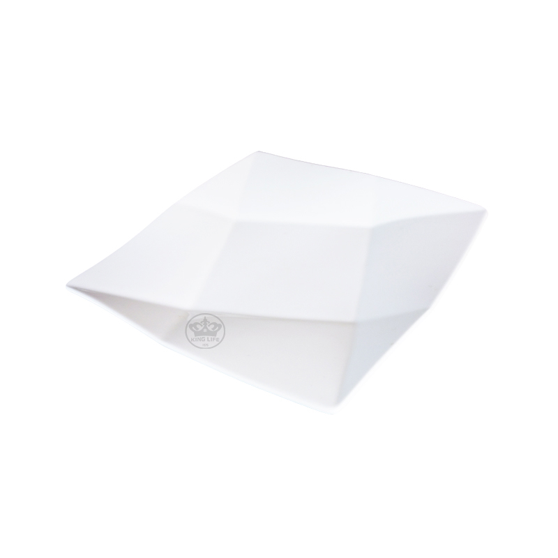 大同磁器 象牙強化 方井盤(大) S001(27x27xH4cm)