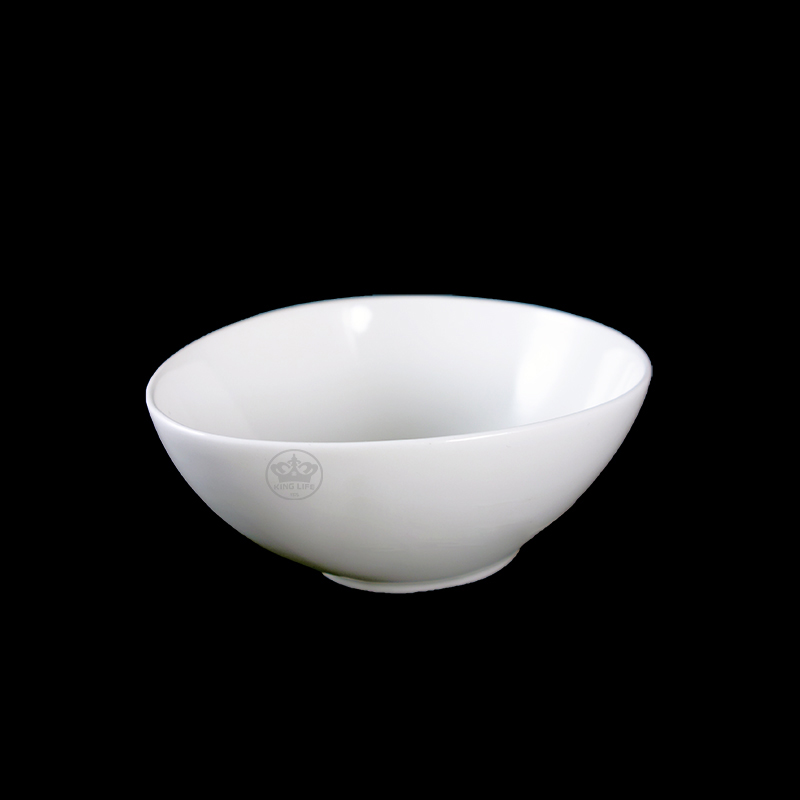 大同磁器 象牙強化 流線飯碗 S001(12.5x11.2xH5.3cm)