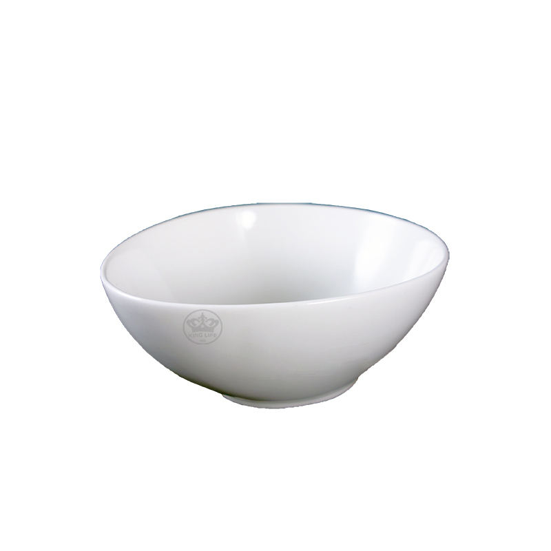 大同磁器 象牙強化 流線飯碗 S001(12.5x11.2xH5.3cm)