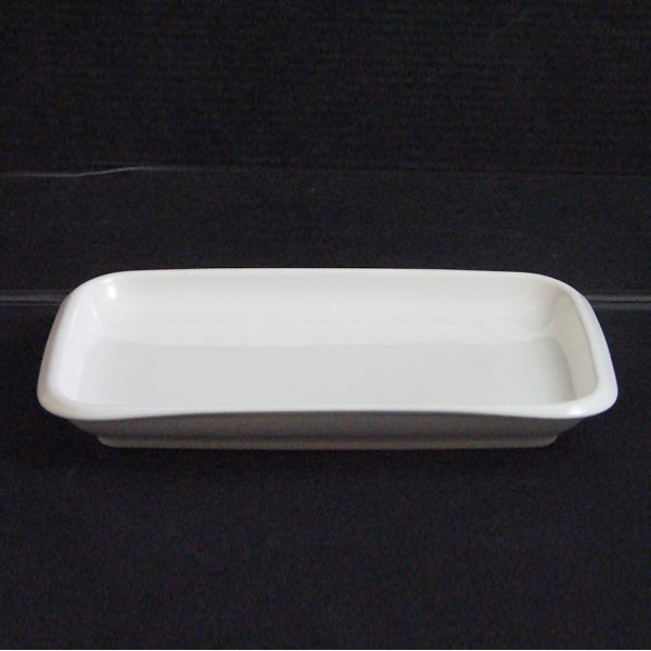 大同磁器 象牙強化 8吋長方皿 S001(20.5x13.5xH2.5cm)