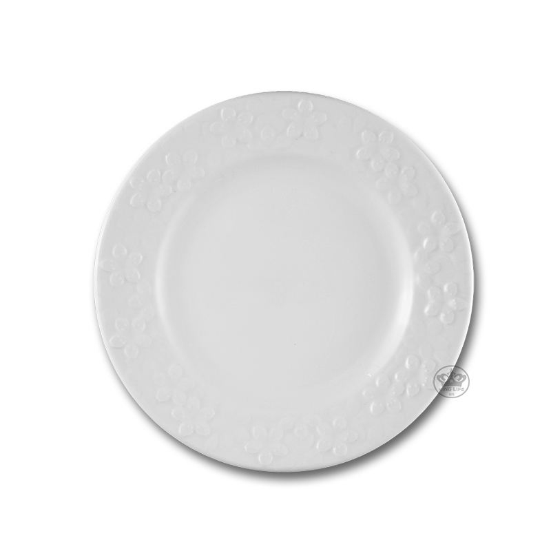 大同磁器 象牙強化 7吋平皿 櫻花(17.9x17.9xH2.2cm)