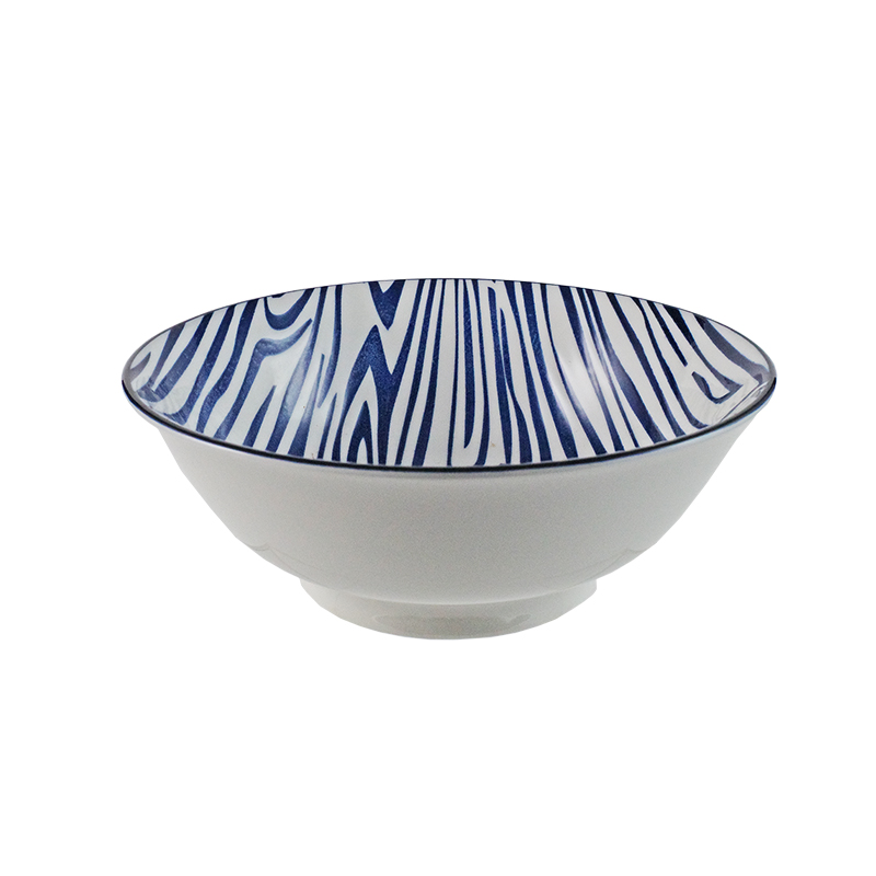 大同磁器 象牙強化 6吋 拉麵碗 168 木紋藍色(16x16xH6cm)