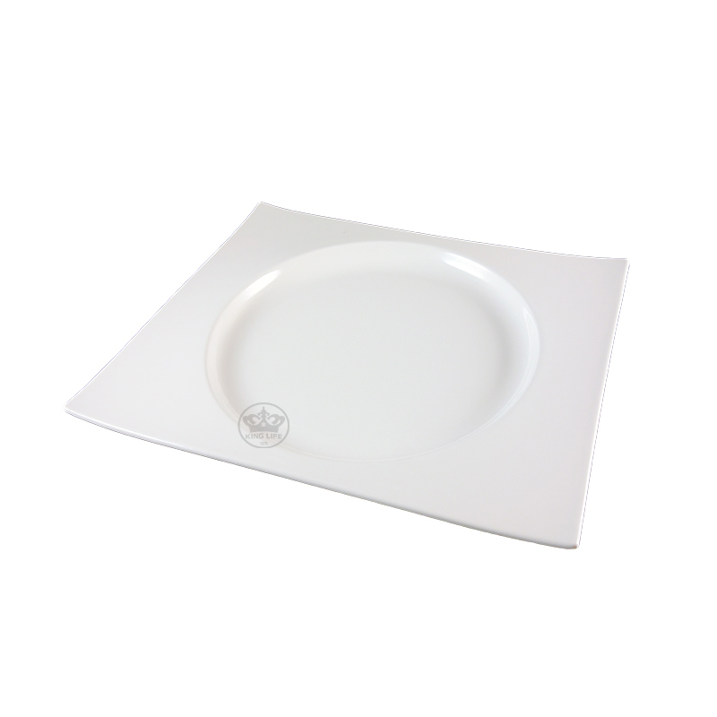 大同磁器 象牙強化 長方內圓盤 S001(27x22.5xH2.8cm)