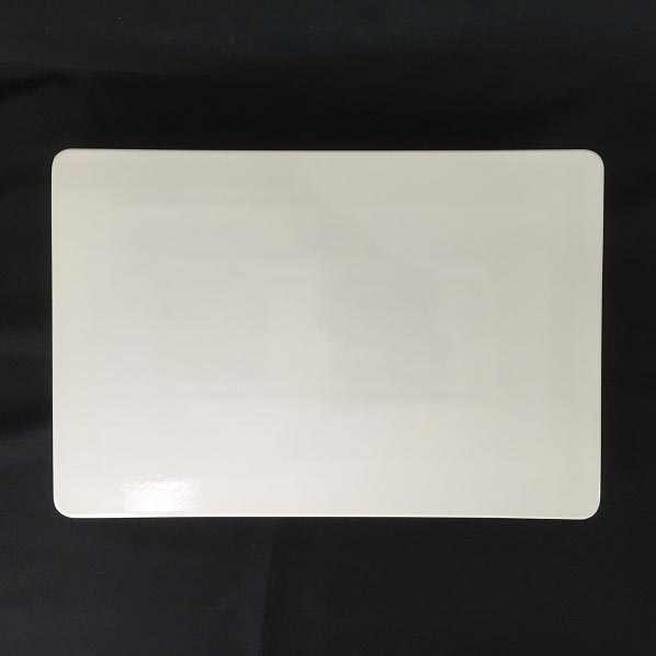 大同磁器 象牙強化 四方長平盤  S001(19x30xH1.7cm)