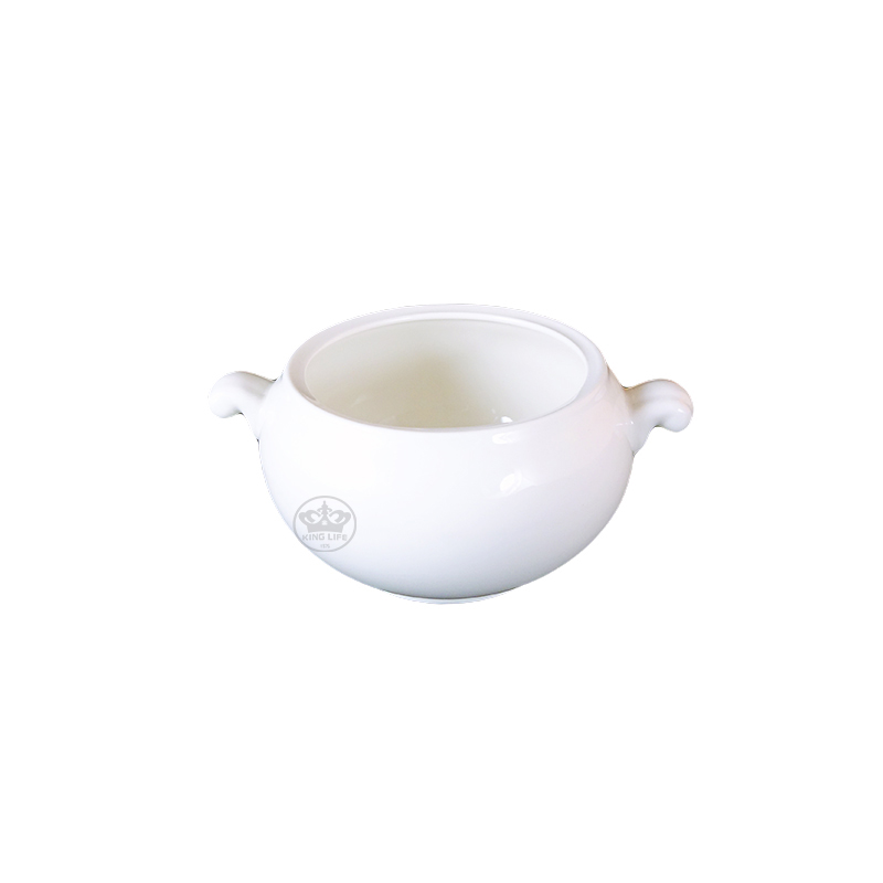 大同磁器 象牙強化 雙耳湯盅身 S001(15x11.5xH7cm/360cc)