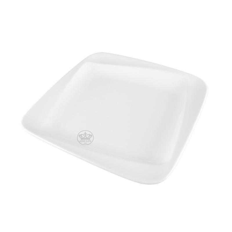 大同磁器 象牙強化 旋型方盤(大) 新型 S001(22.3x22.3xH2.3cm)