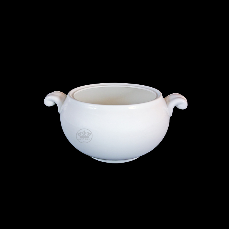 大同磁器 象牙強化 雙耳佛跳盅(身) S001(22.5x17xH9.5cm/1000cc)