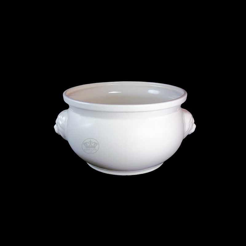 大同磁器 象牙強化 高佛爐盅 S001(26x20.7xH12.5cm/2400cc)
