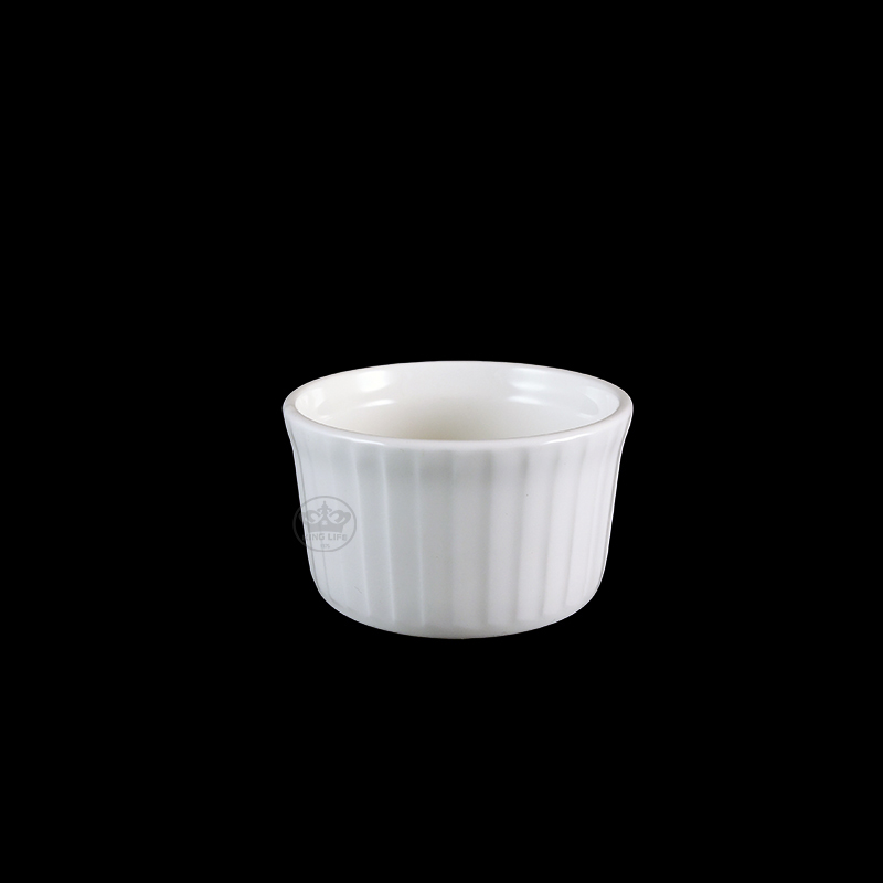 大同磁器 象牙強化 布丁杯(大) S001(7.5x7.5xH5cm)