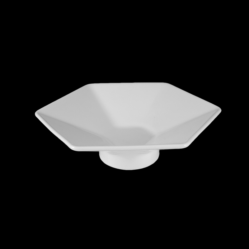 大同磁器 象牙強化 7吋六角皿 S001(16x16xH5cm)