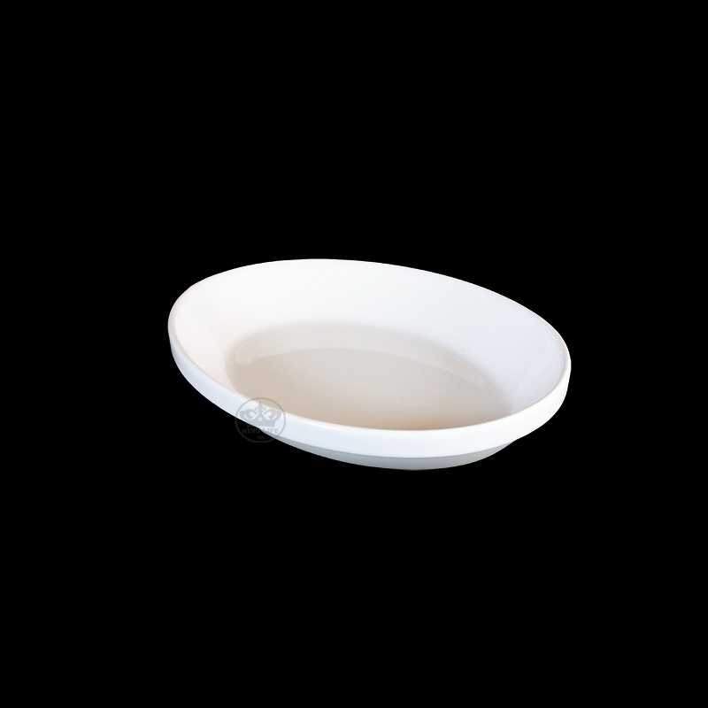 大同磁器 象牙強化 橢圓烤皿 S001(19.5x15.8xH3.5cm)