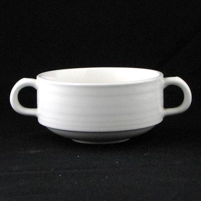 大同磁器 萊利歐 250CC 雙耳湯碗 (可疊 ) S001(15.5x10.7xH5.5cm250cc)