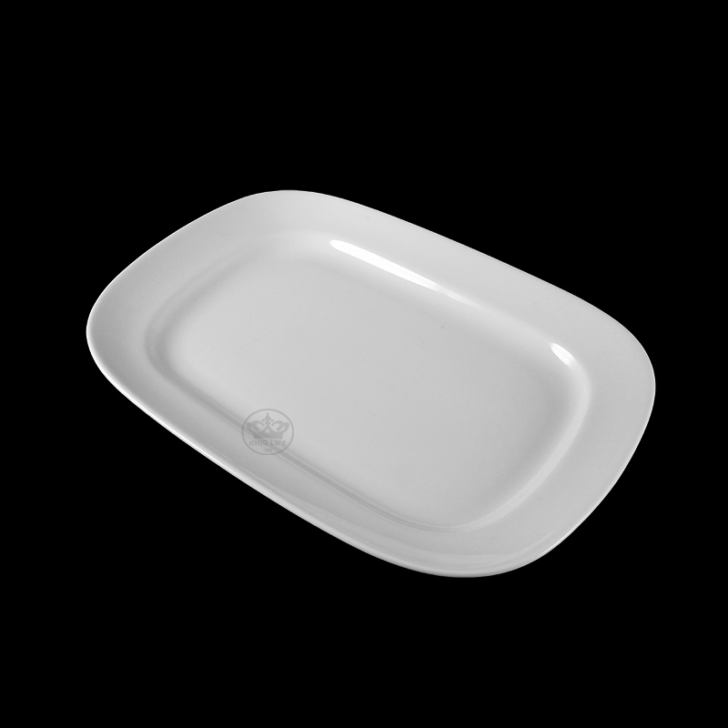大同磁器 象牙強化 10吋牛排皿 S001(26.4x17.2xH3cm)