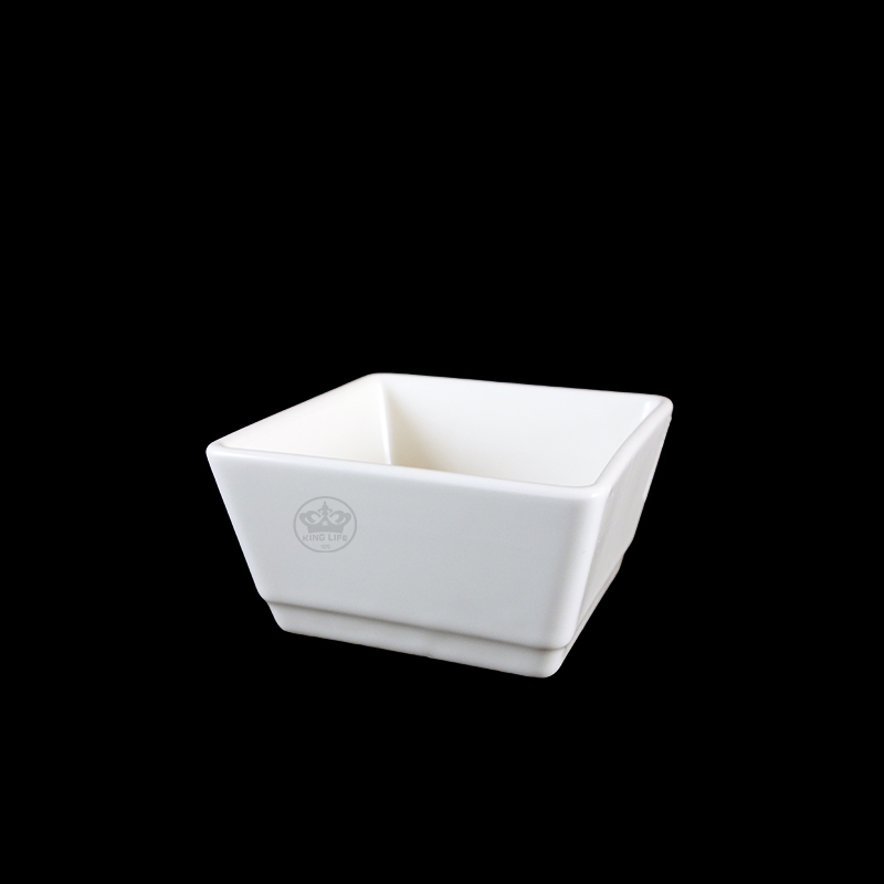 大同磁器 象牙強化 方型小缽 S001(7.5x7.5xH4cm)