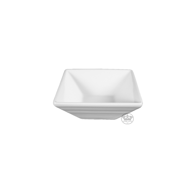 大同磁器 象牙強化 正方味碟 S001(7.8x7.8xH3cm)