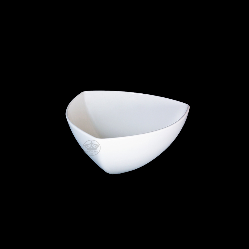 大同磁器 象牙強化 三角碗(小) S001(18x18xH9cm)