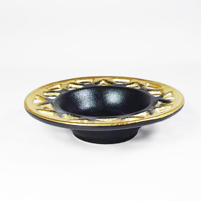 焗金7"雕空湯碗